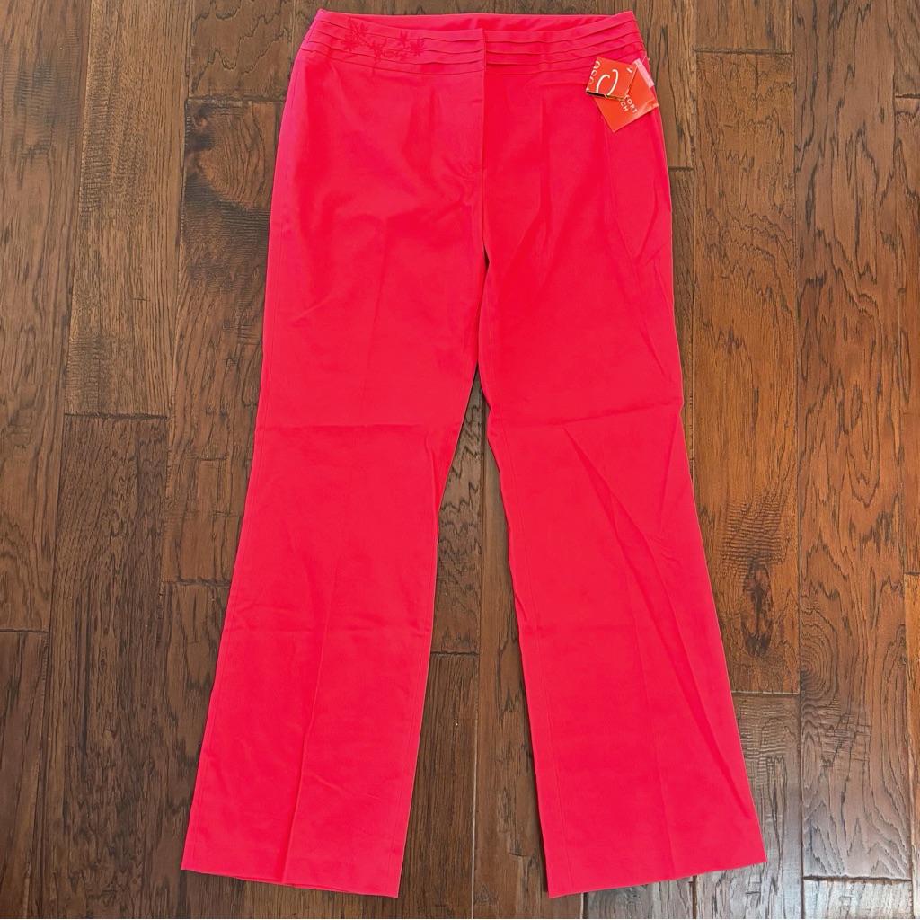 Nwt O Oscar De La Renta Berry Pink Pants Size 10
